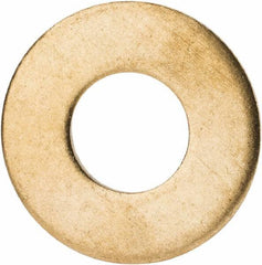 Value Collection - 7/16" Screw, Brass Standard Flat Washer - 0.531" ID x 1-1/4" OD, 0.081" Thick, Plain Finish - Eagle Tool & Supply