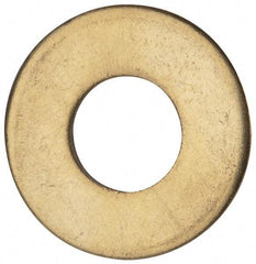 Value Collection - 1/2" Screw, Brass Standard Flat Washer - 0.562" ID x 1-1/4" OD, 0.091" Thick, Plain Finish - Eagle Tool & Supply