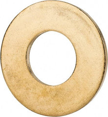 Value Collection - 5/8" Screw, Brass Standard Flat Washer - 0.687" ID x 1-1/2" OD, 0.102" Thick, Plain Finish - Eagle Tool & Supply