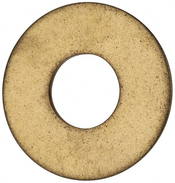 Value Collection - 7/8" Screw, Brass Standard Flat Washer - 0.937" ID x 2-1/4" OD, 0.128" Thick, Plain Finish - Eagle Tool & Supply
