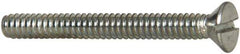 Value Collection - #6-32 UNC, 1-1/4" OAL Slotted Drive Machine Screw - Flat Head, Grade 2 Steel, Zinc-Plated Finish, Without Washer - Eagle Tool & Supply
