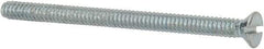 Value Collection - #6-32 UNC, 2" OAL Slotted Drive Machine Screw - Flat Head, Grade 2 Steel, Zinc-Plated Finish, Without Washer - Eagle Tool & Supply