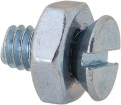 Value Collection - #8-32 UNC, 3/8" OAL Slotted Drive Machine Screw - Flat Head, Grade 2 Steel, Zinc-Plated Finish, Without Washer - Eagle Tool & Supply