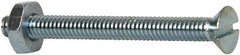 Value Collection - #8-32 UNC, 1-3/4" OAL Slotted Drive Machine Screw - Flat Head, Grade 2 Steel, Zinc-Plated Finish, Without Washer - Eagle Tool & Supply