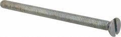 Value Collection - #8-32 UNC, 2-1/2" OAL Slotted Drive Machine Screw - Flat Head, Grade 2 Steel, Zinc-Plated Finish, Without Washer - Eagle Tool & Supply