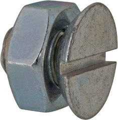 Value Collection - 5/16-18 UNC, 1/2" OAL Slotted Drive Machine Screw - Flat Head, Grade 2 Steel, Zinc-Plated Finish, Without Washer - Eagle Tool & Supply