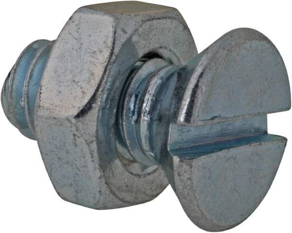 Value Collection - 5/16-18 UNC, 3/4" OAL Slotted Drive Machine Screw - Flat Head, Grade 2 Steel, Zinc-Plated Finish, Without Washer - Eagle Tool & Supply