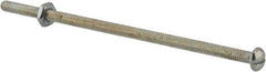 Value Collection - #10-24 UNC, 5" Length Under Head Slotted Drive Machine Screw - Round Head, Grade 2 Steel, Zinc-Plated Finish, Without Washer - Eagle Tool & Supply