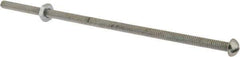 Value Collection - #10-24 UNC, 6" Length Under Head Slotted Drive Machine Screw - Round Head, Grade 2 Steel, Zinc-Plated Finish, Without Washer - Eagle Tool & Supply