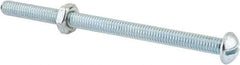 Value Collection - 5/16-18 UNC, 5" Length Under Head Slotted Drive Machine Screw - Round Head, Grade 2 Steel, Zinc-Plated Finish, Without Washer - Eagle Tool & Supply