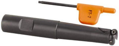 Kennametal - 15.88mm Cutting Diam, 5/8" Shank Diam, 5/8" Max Depth of Cut, Straight Shank Indexable Copy End Mill - 2 Inserts, RD.X 07.. Insert, KDM Toolholder, Through Coolant - Eagle Tool & Supply