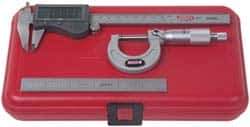SPI - 3 Piece, Machinist Caliper and Micrometer Tool Kit - 0.0001 Inch Graduation - Eagle Tool & Supply