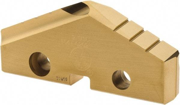 Allied Machine and Engineering - 2-1/16" Diam x 5/16" Thick, Seat Code 4, 132° Included Angle Spade Drill Insert - TiN Coated, Cobalt, Series T-A - Eagle Tool & Supply