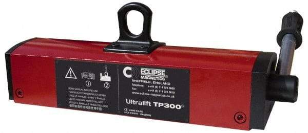 Eclipse - 440 Lb Load Capacity, Magnetic Lifter - 5" High x 8" Wide, 3 Poles, For Use with Flats - Eagle Tool & Supply