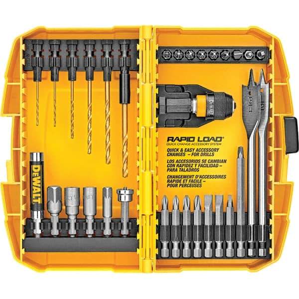 DeWALT - 32 Piece, Screwdriver Bit Set - #1, #2, 1/4" Drive - Eagle Tool & Supply