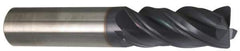 Accupro - 3/8", 4 Flute, Single End, Solid Carbide, 0.02" Corner Radius End Mill - 4" OAL, 37° Helix, Right Hand Flute, 1" LOC, Right Hand Cut - Eagle Tool & Supply