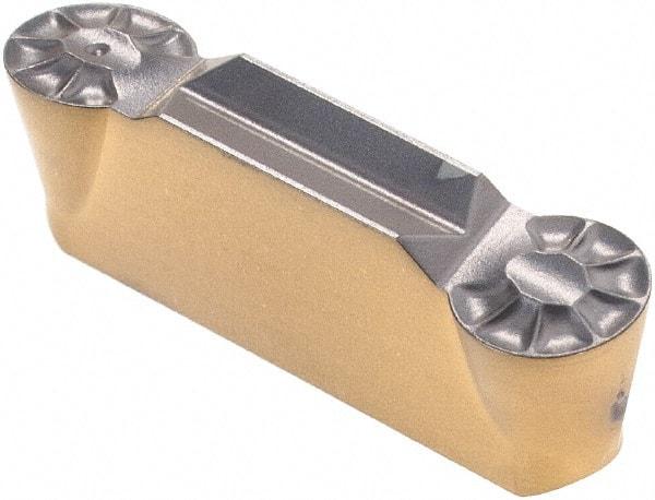Iscar - 476238GRIP Grade IC808, 4.76mm Cutting Width Carbide Grooving Insert - 2.3mm Max Depth of Cut, Neutral, 2.38mm Corner Radius, TiAlN Finish - Eagle Tool & Supply