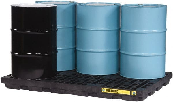 Justrite - 6 Drum, 73 Gallon Sump Capacity, Accumulation Center - Eagle Tool & Supply