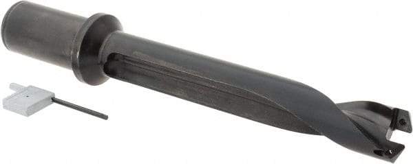 Allied Machine and Engineering - Series 32, 32 to 35mm Diam, 1-1/2" Diam Straight Shank with Flange, Straight Flute Spade Drill - 6-59/64" Max Depth, 8-31/32" Body Length, 11-21/32" OAL, Standard Length, Through Coolant - Eagle Tool & Supply