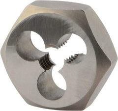 Irwin - 5/16-18 UNC Thread, 1" Hex, Right Hand Thread, Hex Rethreading Die - Carbon Steel - Exact Industrial Supply