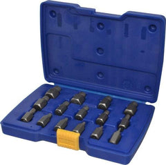 Irwin - 15 Piece Spiral Flute Screw Extractor Set - Screw Range 1/8 to 9/16" - Eagle Tool & Supply