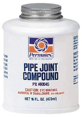 Permatex - 16 oz Brush Top Can Black Pipe Sealant - 400°F Max Working Temp, Seals & Secures Metal Fittings - Eagle Tool & Supply