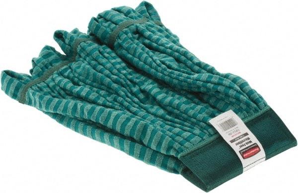 Rubbermaid - Green Head Band, Medium Microfiber Mop Pad - Eagle Tool & Supply