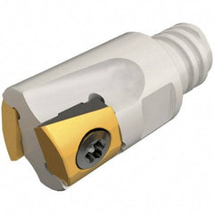 Iscar - 1/2" Cut Diam, 0.197" Max Depth of Cut, 0.63" OAL, Indexable Square Shoulder End Mill - T290 LN.T 0502 Inserts, T08 Modular Connection, 90° Lead Angle, Series SumoMill - Eagle Tool & Supply