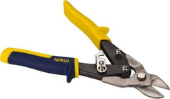 Irwin - 3/4" Length of Cut, Straight Pattern Aviation Snip - 9" OAL, ProTouch Handle, 16 AWG Steel Capacity - Eagle Tool & Supply