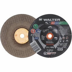 WALTER Surface Technologies - 7" Diam x 7/8" Hole, 60 Grit Surface Grinding Wheel - Aluminum Oxide, Medium Grade, 8,600 Max RPM - Eagle Tool & Supply