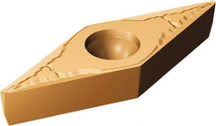 Sandvik Coromant - VBMT331 MM Grade 1125 Carbide Turning Insert - TiCN/Al2O3/TiN Finish, 35° Parallelogram, 3/8" Inscr Circle, 3/16" Thick, 1/64" Corner Radius - Eagle Tool & Supply