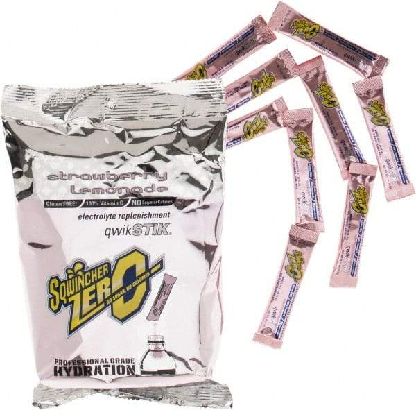 Sqwincher - 0.11 oz Packet Strawberry Lemonade Activity Drink - Powdered, Yields 20 oz - Eagle Tool & Supply