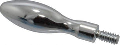 Gibraltar - 10-24 Threaded Stem, Fixed Handwheel & Machine Handle - Carbon Steel Bulb Shape Handle, 3/8" Long Carbon Steel Stem, 1-11/16" Handle Length, 2-1/16" OAL - Eagle Tool & Supply