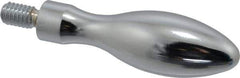 Gibraltar - 5/16-18 Threaded Stem, Fixed Handwheel & Machine Handle - Carbon Steel Bulb Shape Handle, 9/16" Long Carbon Steel Stem, 2-5/8" Handle Length, 3-3/16" OAL - Eagle Tool & Supply