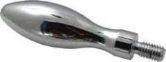 Gibraltar - 3/8-16 Threaded Stem, Fixed Handwheel & Machine Handle - Carbon Steel Bulb Shape Handle, 11/16" Long Carbon Steel Stem, 3-3/16" Handle Length, 3-7/8" OAL - Eagle Tool & Supply