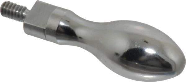 Gibraltar - 10-24 Threaded Stem, Revolving Handwheel & Machine Handle - Carbon Steel Bulb Shape Handle, 3/8" Long Carbon Steel Stem, 1-7/8" Handle Length, 2-1/4" OAL - Eagle Tool & Supply