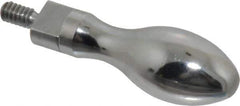 Gibraltar - 10-24 Threaded Stem, Revolving Handwheel & Machine Handle - Carbon Steel Bulb Shape Handle, 3/8" Long Carbon Steel Stem, 1-7/8" Handle Length, 2-1/4" OAL - Eagle Tool & Supply