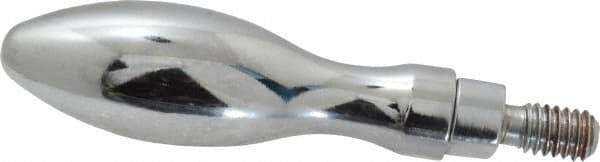 Gibraltar - 5/16-18 Threaded Stem, Revolving Handwheel & Machine Handle - Carbon Steel Bulb Shape Handle, 9/16" Long Carbon Steel Stem, 2-13/16" Handle Length, 3-3/8" OAL - Eagle Tool & Supply
