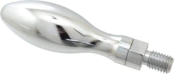 Gibraltar - 1/2-13 Threaded Stem, Revolving Handwheel & Machine Handle - Carbon Steel Bulb Shape Handle, 13/16" Long Carbon Steel Stem, 4" Handle Length, 4-13/16" OAL - Eagle Tool & Supply