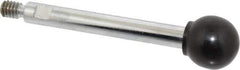 Gibraltar - 1/4-20 Stem, 3/4" Knob Diam, 5/16" Shaft Diam, Gear Lever Arm with Ball Knob - 3/8" Thread Length, 3.1" Handle Length, Steel Shaft, Phenolic Knob - Eagle Tool & Supply