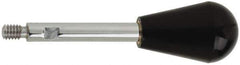 Gibraltar - 1/4-20 Stem, 1" Knob Diam, 0.31" Shaft Diam, Gear Lever Arm with Oval Knob - 3/8" Thread Length, 3.4" Handle Length, Steel Shaft, Phenolic Knob - Eagle Tool & Supply