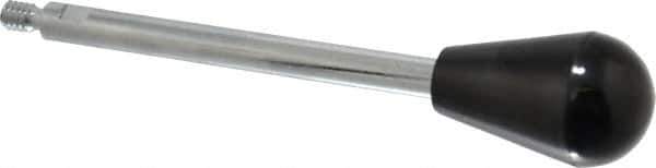 Gibraltar - 1/4-20 Stem, 1" Knob Diam, 0.31" Shaft Diam, Gear Lever Arm with Oval Knob - 3/8" Thread Length, 4.9" Handle Length, Steel Shaft, Phenolic Knob - Eagle Tool & Supply