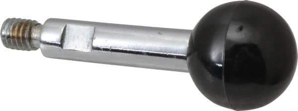 Gibraltar - 5/16-18 Stem, 1" Knob Diam, 0.39" Shaft Diam, Gear Lever Arm with Ball Knob - 7/16" Thread Length, 2.4" Handle Length, Steel Shaft, Phenolic Knob - Eagle Tool & Supply