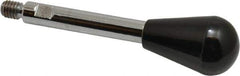 Gibraltar - 5/16-18 Stem, 1" Knob Diam, 0.39" Shaft Diam, Gear Lever Arm with Oval Knob - 7/16" Thread Length, 3.8" Handle Length, Steel Shaft, Phenolic Knob - Eagle Tool & Supply