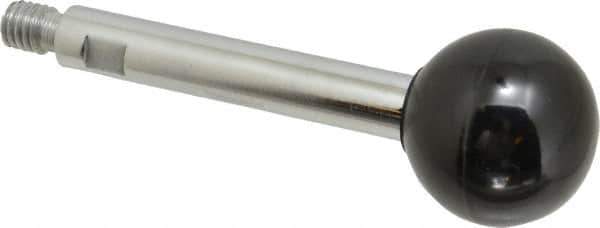 Gibraltar - 3/8-16 Stem, 1-3/8" Knob Diam, 1/2" Shaft Diam, Gear Lever Arm with Ball Knob - 1/2" Thread Length, 3.8" Handle Length, Steel Shaft, Phenolic Knob - Eagle Tool & Supply