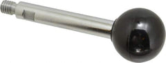 Gibraltar - 3/8-16 Stem, 1-3/8" Knob Diam, 1/2" Shaft Diam, Gear Lever Arm with Ball Knob - 1/2" Thread Length, 3.8" Handle Length, Steel Shaft, Phenolic Knob - Eagle Tool & Supply