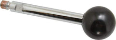Gibraltar - 3/8-16 Stem, 1-3/8" Knob Diam, 0.47" Shaft Diam, Gear Lever Arm with Ball Knob - 1/2" Thread Length, 4.3" Handle Length, Steel Shaft, Phenolic Knob - Eagle Tool & Supply