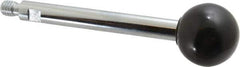 Gibraltar - 3/8-16 Stem, 1-3/8" Knob Diam, 1/2" Shaft Diam, Gear Lever Arm with Ball Knob - 1/2" Thread Length, 4.8" Handle Length, Steel Shaft, Phenolic Knob - Eagle Tool & Supply