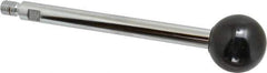 Gibraltar - 3/8-16 Stem, 1-3/8" Knob Diam, 1/2" Shaft Diam, Gear Lever Arm with Ball Knob - 1/2" Thread Length, 5.8" Handle Length, Steel Shaft, Phenolic Knob - Eagle Tool & Supply