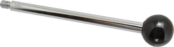 Gibraltar - 3/8-16 Stem, 1-3/8" Knob Diam, 0.47" Shaft Diam, Gear Lever Arm with Ball Knob - 1/2" Thread Length, 7.1" Handle Length, Steel Shaft, Phenolic Knob - Eagle Tool & Supply